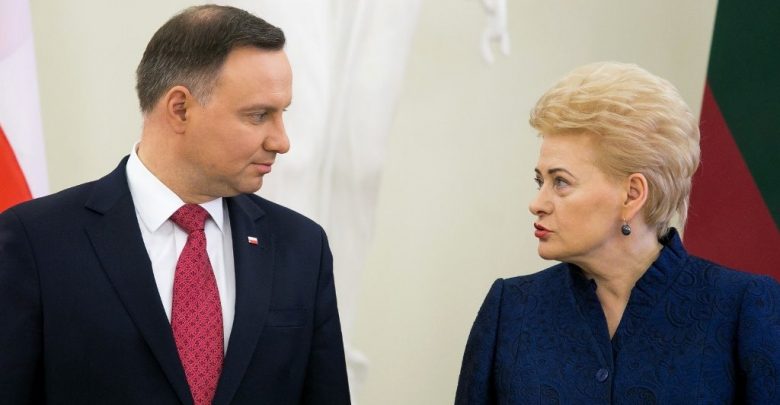 Президент Польши Анджей Дуда и Президент Литвы Даля Грибаускайте