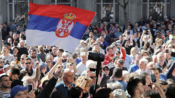 Протесты в Белграде