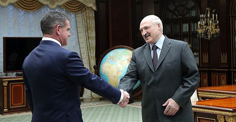 встреча Президент Беларуси Александра Лукашенко с председателем административного совета, владельцем компании "Штадлер Рейл Групп" Петером Шпулером