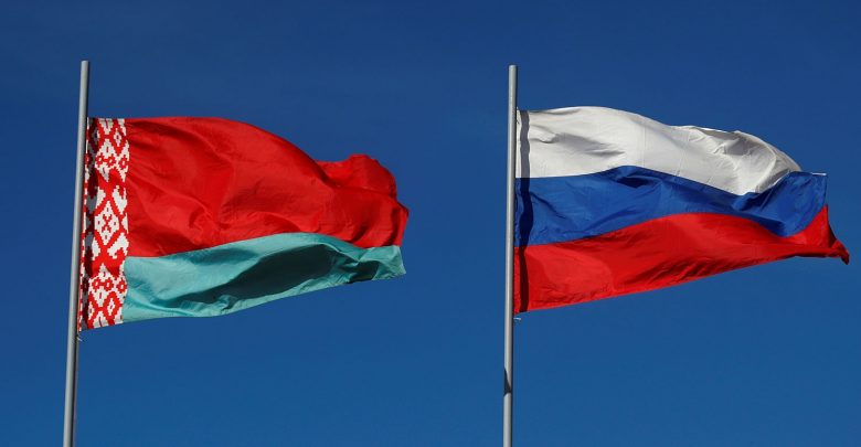 Флаги РБ и РФ