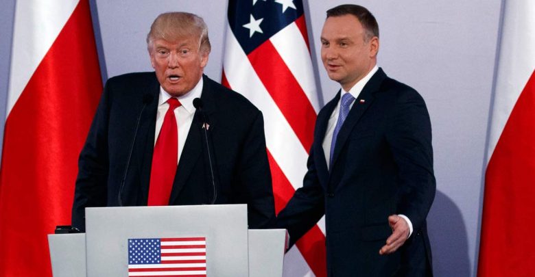 Трамп и Дуда на пресс-конференции