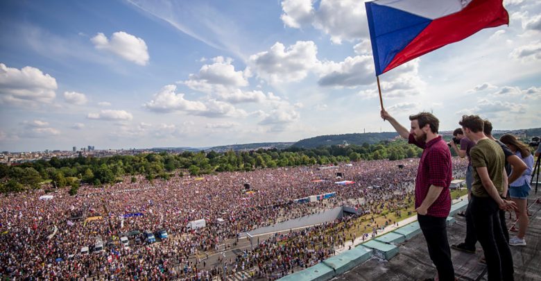 Митинг в Праге