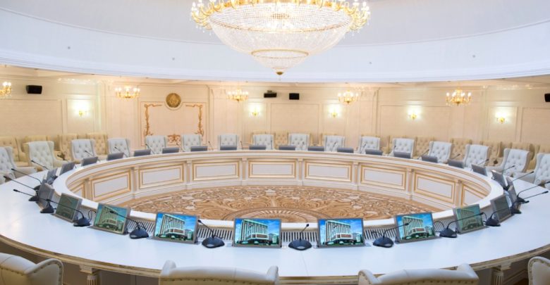 Зал для переговоров в рамках трёхсторонней контактной группы в Минске