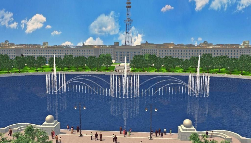 Сбербанк показал макет будущего фонтана в Минске