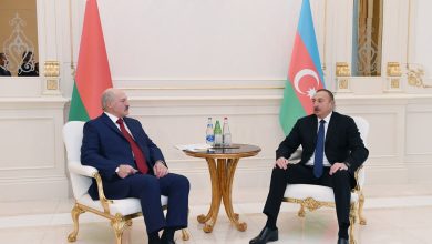 Президенты Беларуси и Азербайджана Александр Лукашенко и Ильхам Алиев