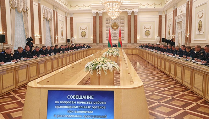 Совещание Президента Беларуси о качестве работыправоохранительных органов в Беларуси