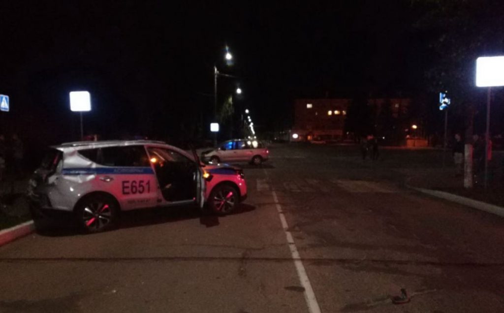 В Осиповичах милицейская машина попала в ночное ДТП: как это было