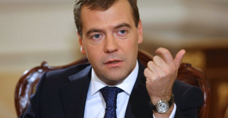 премьер-министр России Дмитрий Медведев