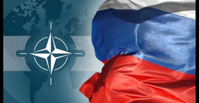 Флаги РФ и НАТО