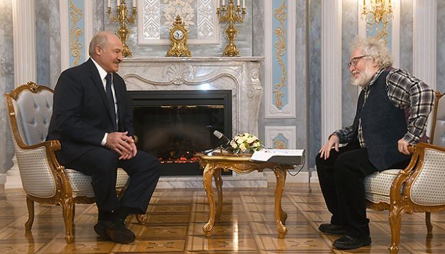 Президент Беларуси общается с журналистом из России Венедиктовым