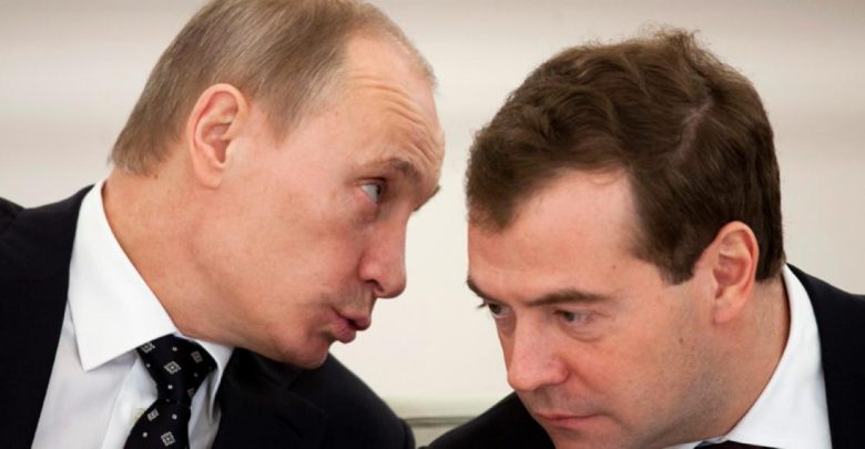 Владимир Путин и Дмитрий Медведев