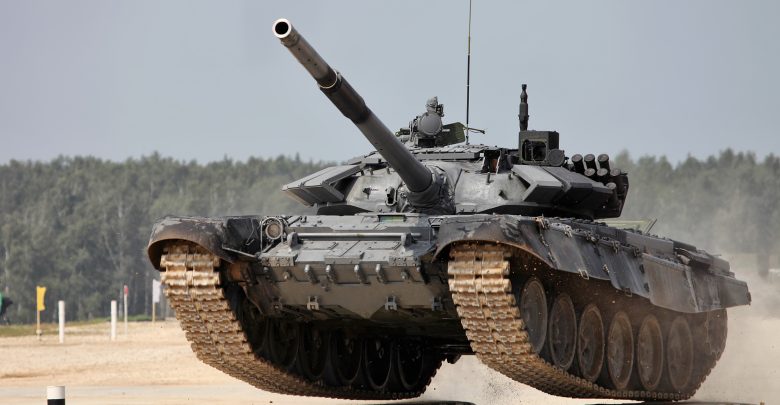 Т-72 в полёте