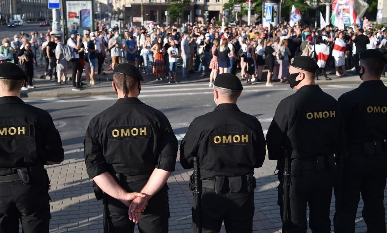 задержания в Беларуси, ОМОН