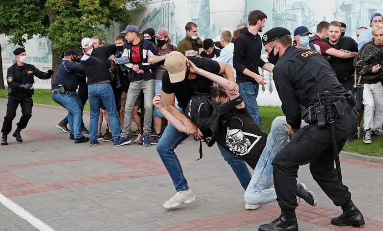 ОМОН в Минске, беспорядки в Минске