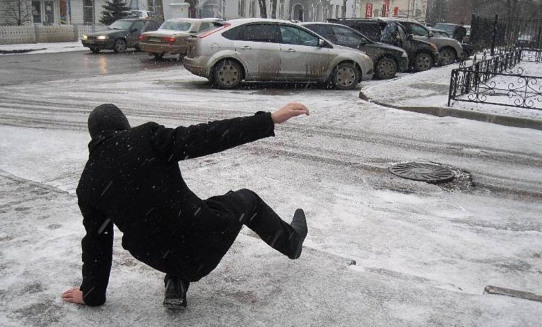 гололёд, травмы