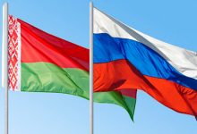 Флаги Беларуси и России