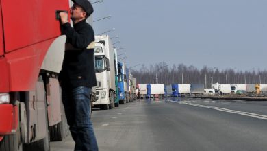 фуры на границе, очередь из большегрузов