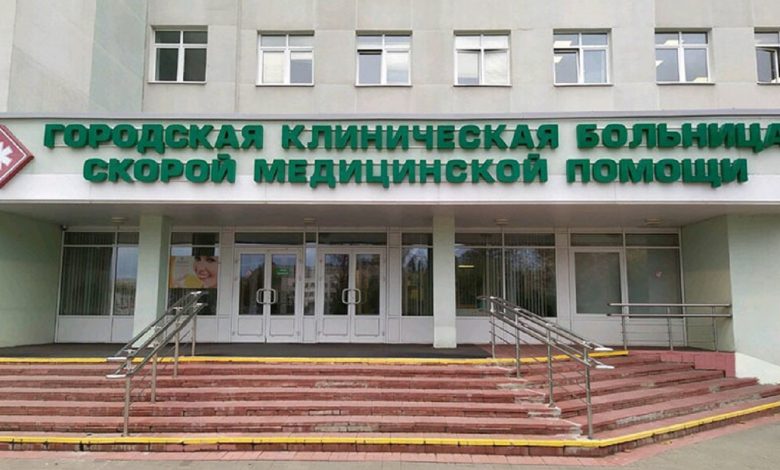 На территории УЗ ГКБ скорой медицинской помощи произошло возгорание