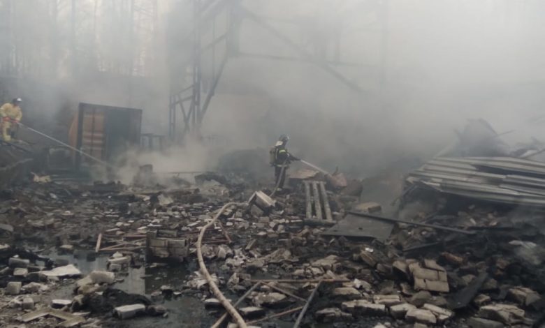 пожар в пороховом цехе на заводе в Рязанской области, МЧС России