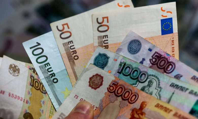 валюта, евро, российские рубли, валютные торги