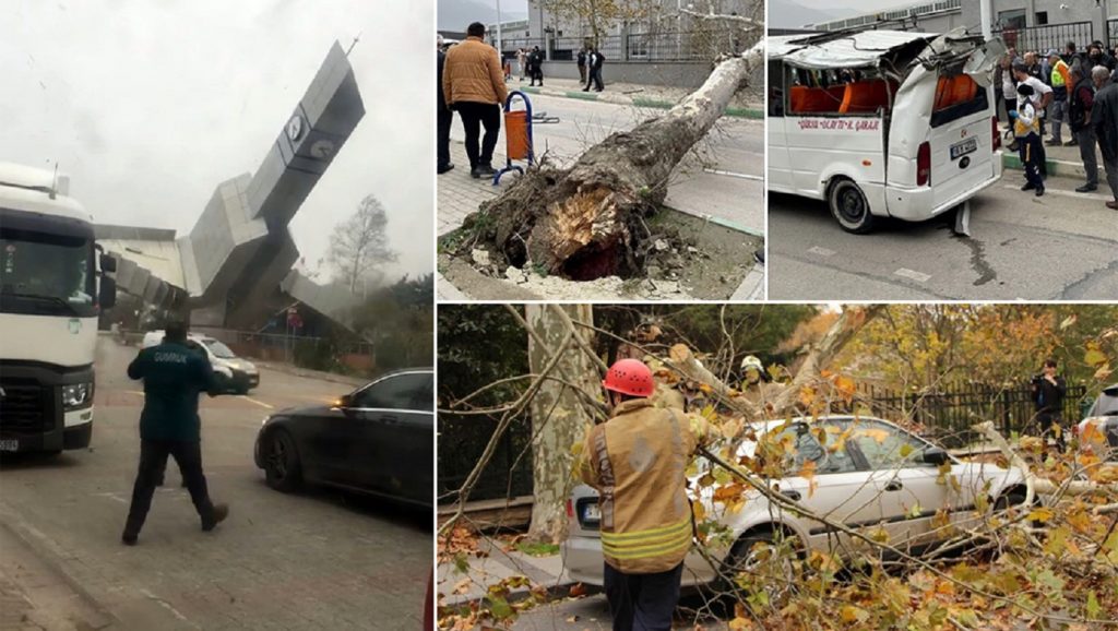 В Стамбуле из-за ураганного ветра погибли четыре человека