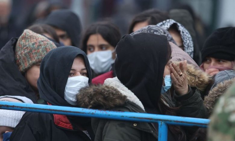 нелегальные мигранты на границе Беларуси и Польши, беженцы