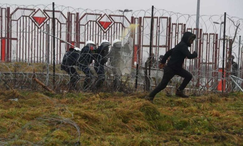 нелегальные мигранты на границе Беларуси и Польши, беженцы