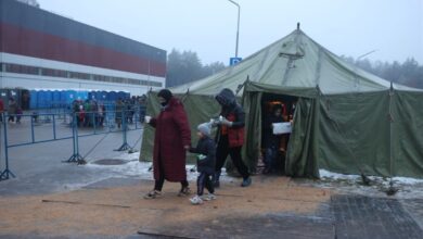 нелегальные мигранты на границе Беларуси и Польши, беженцы