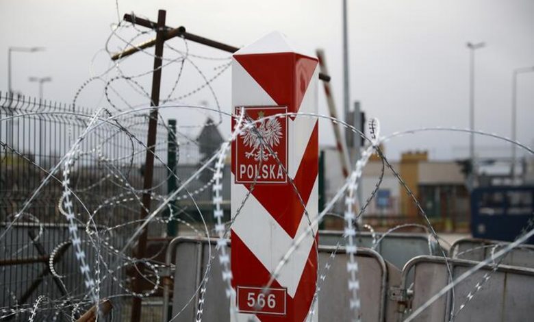 граница с Польшей, колючая проволока на границе