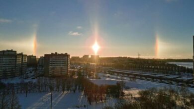 "Три солнца" взошли над Минском 25 декабря 9