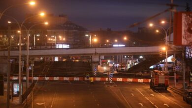 Упавший мост в Минске