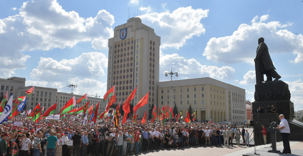 Митинг сторонников Лукашенко 16 августа 2020 г., г. Минск