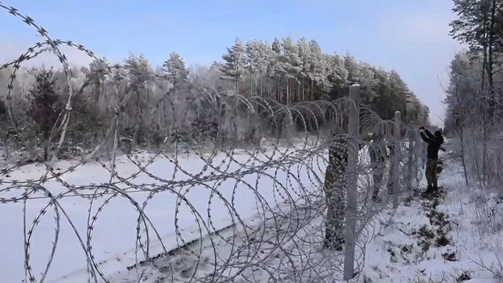 Спираль Бруно на границе с Беларусью