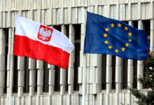 Флаги Польши и ЕС