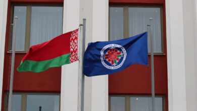 флаги Беларуси и МИД Беларуси