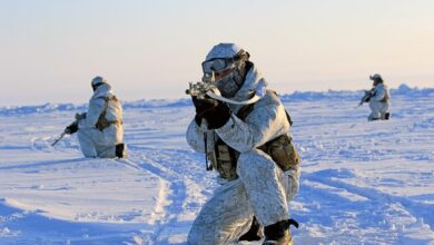 военные учения зимой, военнослужащие