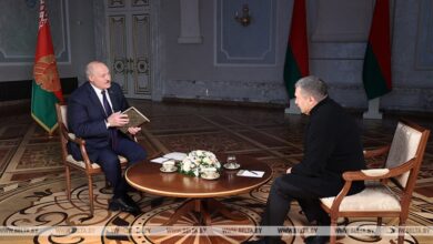 Александр Лукашенко даёт интервью российскому журналисту Владимиру Соловьёву 2