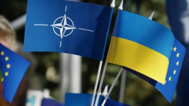 Флаги украины и нато
