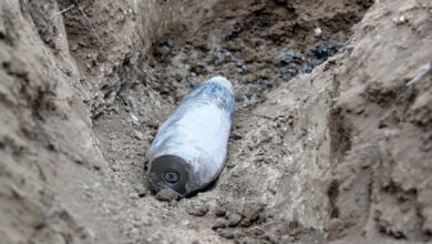 На территории России в километре от государственной границы разорвался снаряд