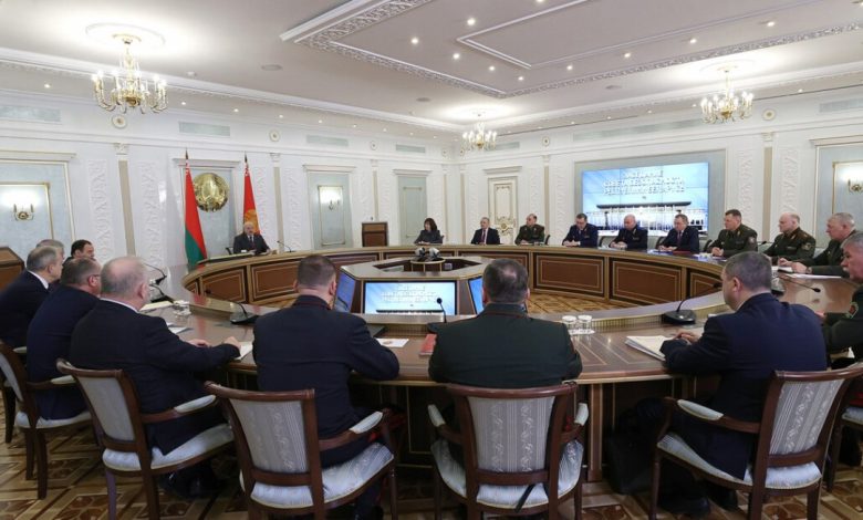 Александр Лукашенко 7 апреля 2022 года собрал Совет Безопасности в расширенном формате