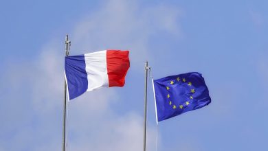 флаги Франции и Евросоюза