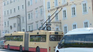 троллейбус на дороге