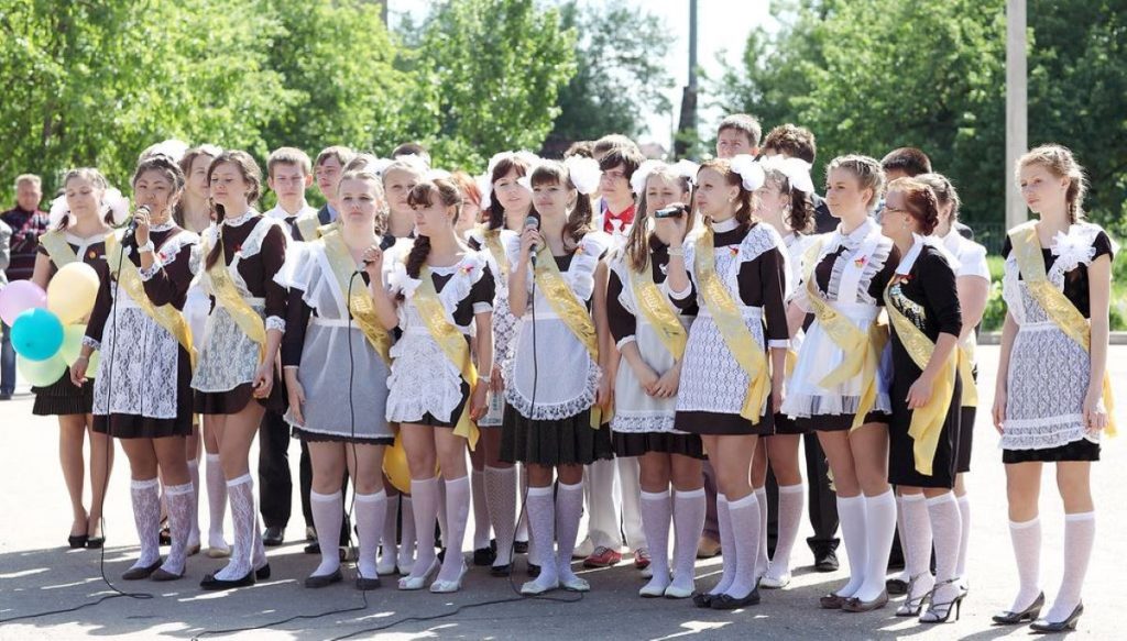 линейка, школа, выпускники, последний звонок