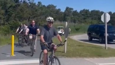 Байден, президент США, велосипед