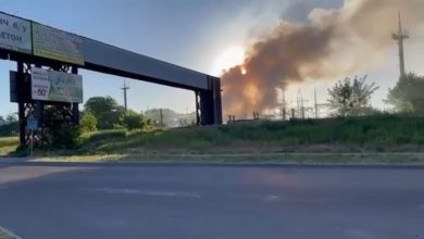 Бердянск, взрывы, пожар