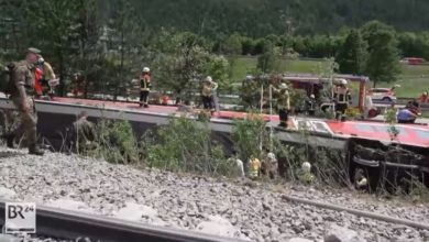 поезд, авария, Германия