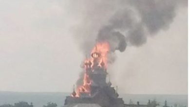 Святогорская лавра, пожар