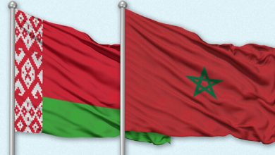 Флаги Беларуси и Марокко