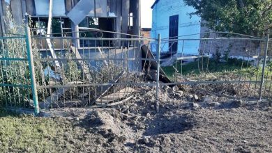 Курская область, обстрел, воронка