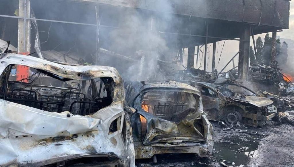Сгоревшие автомобили